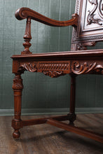 Load image into Gallery viewer, Carved French Walnut Bench c.1880