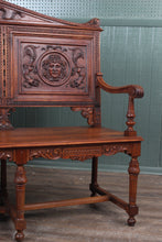 Load image into Gallery viewer, Carved French Walnut Bench c.1880