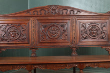 Load image into Gallery viewer, Carved French Walnut Bench c.1880