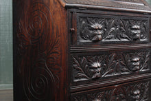 Load image into Gallery viewer, Carved Oak Desk c.1890