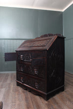 Load image into Gallery viewer, Carved Oak Desk c.1890