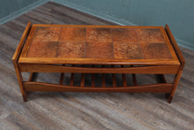 Load image into Gallery viewer, Danish Midcentury Teak and Tile Coffee Table c.1960