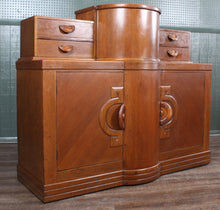 Load image into Gallery viewer, English Beautility Art Deco Oak Cocktail Cabinet c.1930