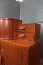 Load image into Gallery viewer, English Beautility Art Deco Oak Cocktail Cabinet c.1930