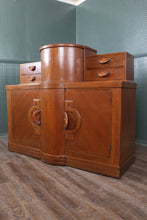 Load image into Gallery viewer, English Beautility Art Deco Oak Cocktail Cabinet c.1930