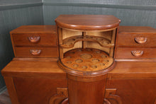Load image into Gallery viewer, English Beautility Art Deco Oak Cocktail Cabinet c.1930