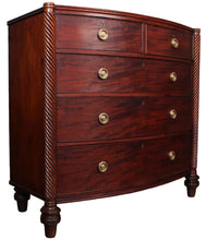 Load image into Gallery viewer, English Bowfront Mahogany Regency Chest c.1830
