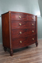 Load image into Gallery viewer, English Bowfront Mahogany Regency Chest c.1830