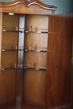 Load image into Gallery viewer, English Burl Walnut Corner Cocktail Cabinet c.1960