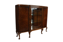 Load image into Gallery viewer, English Burl Walnut Display Cabinet c.1900