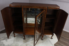 Load image into Gallery viewer, English Burl Walnut Display Cabinet c.1900