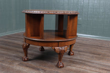 Load image into Gallery viewer, English Burl Walnut Revolving Bookcase c.1930