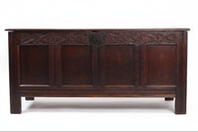 Load image into Gallery viewer, English Carved Oak Bedding Box c.1680