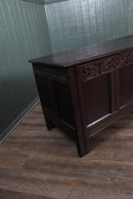 Load image into Gallery viewer, English Carved Oak Bedding Box c.1680