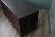 Load image into Gallery viewer, English Carved Oak Bedding Box c.1680