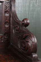 Load image into Gallery viewer, English Carved Oak Bench c.1850