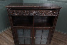 Load image into Gallery viewer, English Carved Oak Bookcase c.1890
