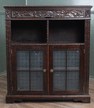 Load image into Gallery viewer, English Carved Oak Bookcase c.1890