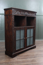 Load image into Gallery viewer, English Carved Oak Bookcase c.1890