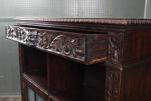 Load image into Gallery viewer, English Carved Oak Bookcase c.1890