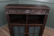 Load image into Gallery viewer, English Carved Oak Bookcase c.1890