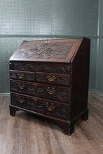 Load image into Gallery viewer, English Carved Oak Bureau c.1780