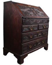 Load image into Gallery viewer, English Carved Oak Bureau c.1780