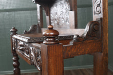 Load image into Gallery viewer, English Carved Oak Hallstand c.1890