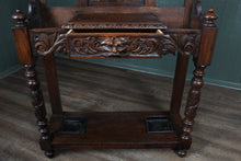 Load image into Gallery viewer, English Carved Oak Hallstand c.1890
