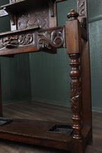 Load image into Gallery viewer, English Carved Oak Hallstand c.1890