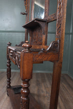 Load image into Gallery viewer, English Carved Oak Hallstand c.1890
