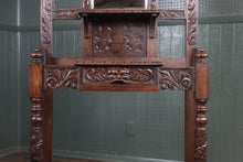Load image into Gallery viewer, English Carved Oak Hallstand c.1890