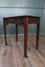Load image into Gallery viewer, English Carved Side Table with Drawer c.1890