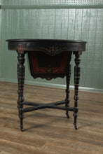 Load image into Gallery viewer, English Ebonized Work Table c.1880