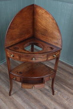 Load image into Gallery viewer, English George III Mahogany Corner Washstand c.1830