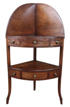 Load image into Gallery viewer, English George III Mahogany Corner Washstand c.1830