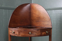 Load image into Gallery viewer, English George III Mahogany Corner Washstand c.1830