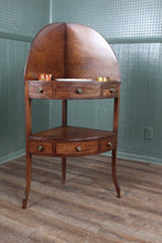 Load image into Gallery viewer, English George III Mahogany Corner Washstand c.1830