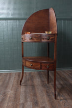 Load image into Gallery viewer, English George III Mahogany Corner Washstand c.1830