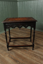 Load image into Gallery viewer, English Handcarved Oak Occasional Table c.1900