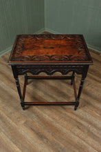 Load image into Gallery viewer, English Handcarved Oak Occasional Table c.1900