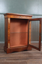 Load image into Gallery viewer, English Inlaid Burl Walnut Pier Cabinet c.1890