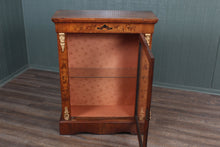 Load image into Gallery viewer, English Inlaid Burl Walnut Pier Cabinet c.1890