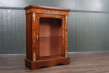 Load image into Gallery viewer, English Inlaid Burl Walnut Pier Cabinet c.1890