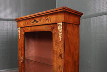 Load image into Gallery viewer, English Inlaid Burl Walnut Pier Cabinet c.1890