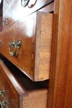 Load image into Gallery viewer, English Inlaid Mahogany Wardrobe early 1900s