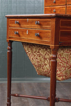 Load image into Gallery viewer, English Inlaid Mahogany Works Table c.1870