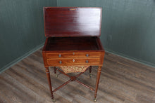 Load image into Gallery viewer, English Inlaid Mahogany Works Table c.1870