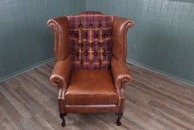 Load image into Gallery viewer, English Leather and Wool Wingback Handmade in Northern England