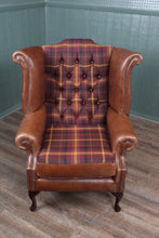 Load image into Gallery viewer, English Leather and Wool Wingback Handmade in Northern England